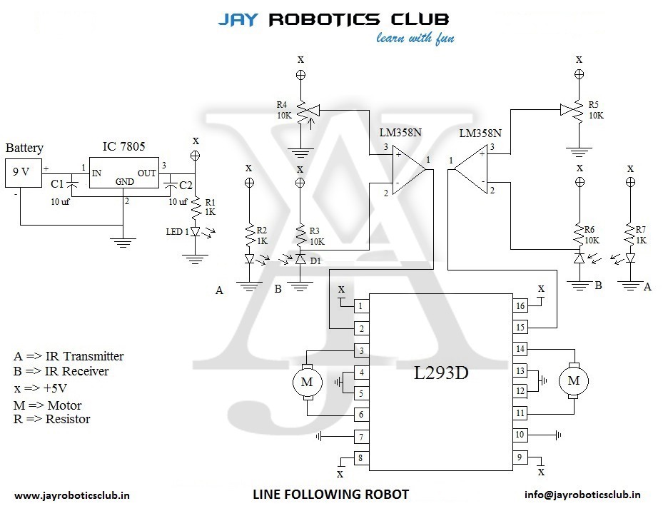 line following robot without microcontroller