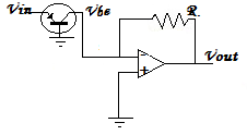 anti-log amplifier using bjt